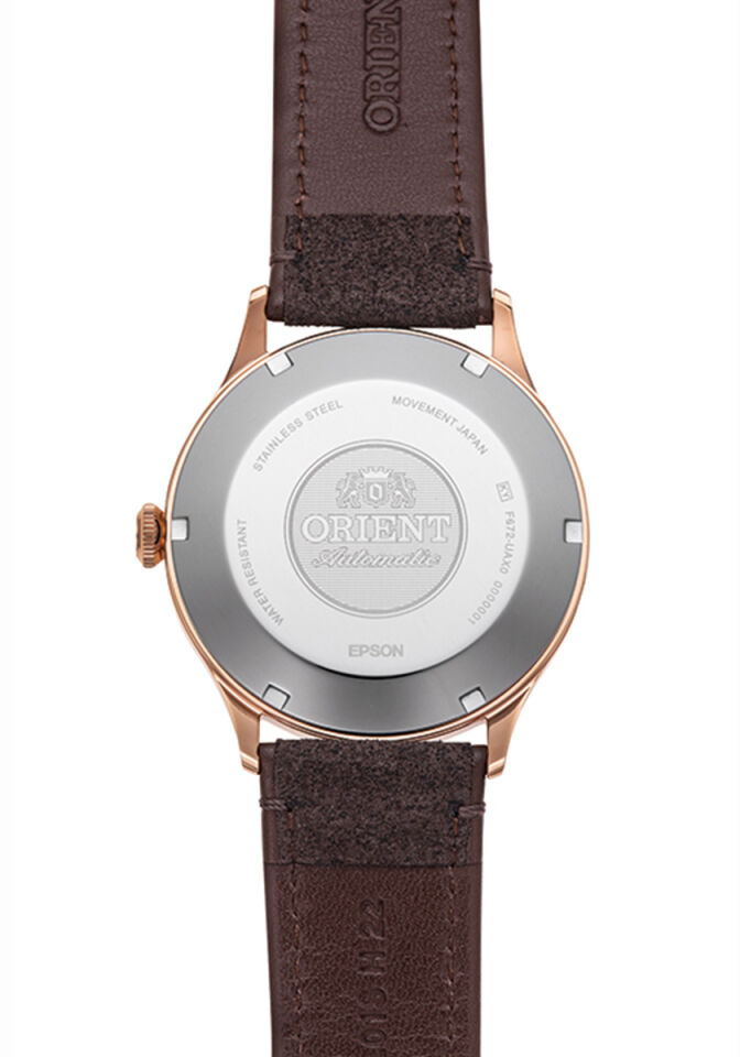 Orient RA-AC0P04Y10B Otomatik Deri Kahverengi Kristal Cam 42 mm Erkek Kol Saati