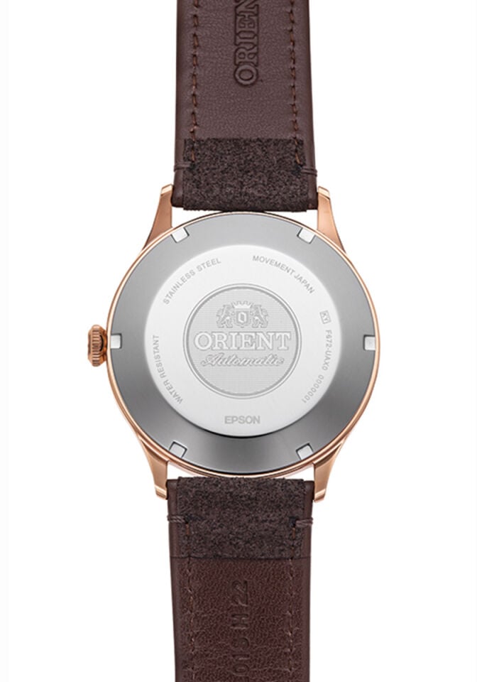 Orient RA-AC0P04Y10B Otomatik Deri Kahverengi Kristal Cam 42 mm Erkek Kol Saati