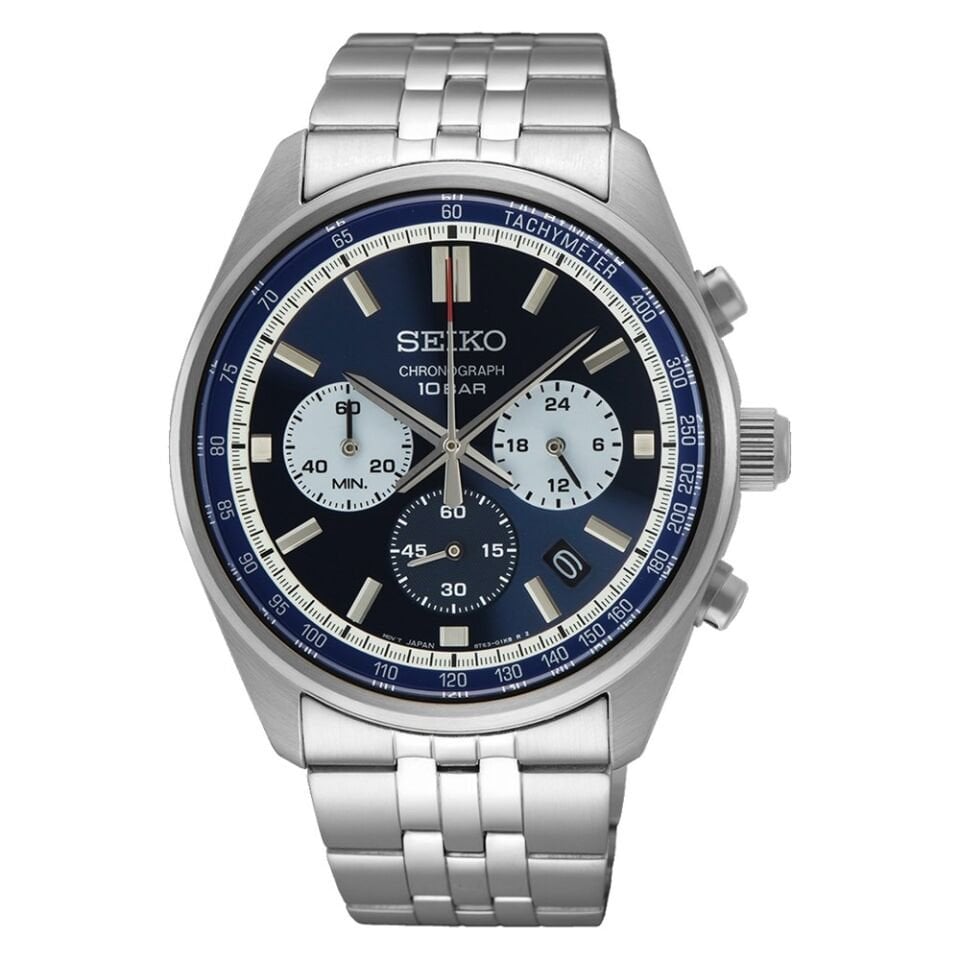 Seiko SSB427P Kavisli Hardlex Cam 41 mm Çelik Kordon Erkek Kol Saati
