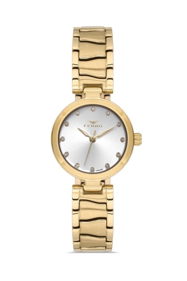 Ferro FL21617AWT-B Quartz Çelik Altın Rengi 26 mm Kadın Kol Saati