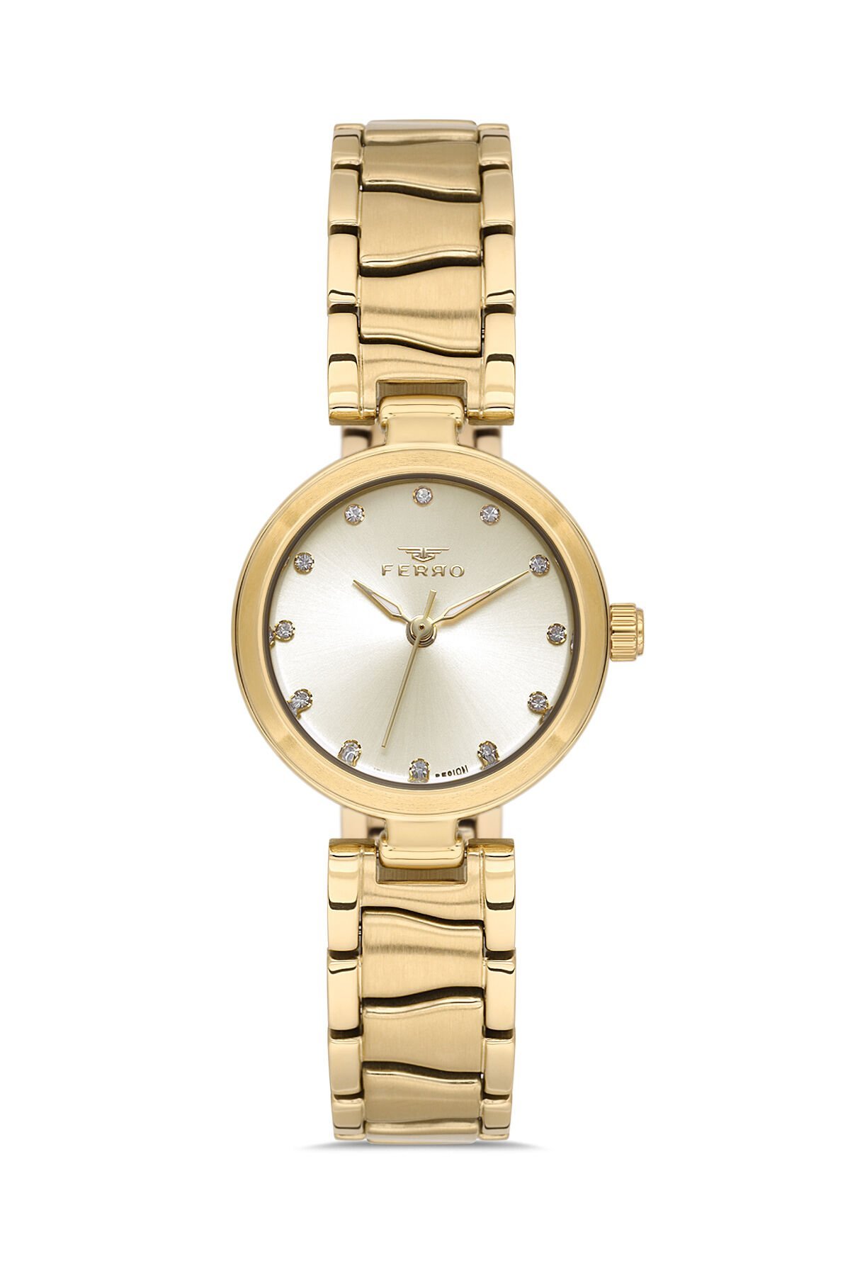 Ferro FL21617AWT-B4 Quartz Çelik Altın Rengi 26 mm Kadın Kol Saati