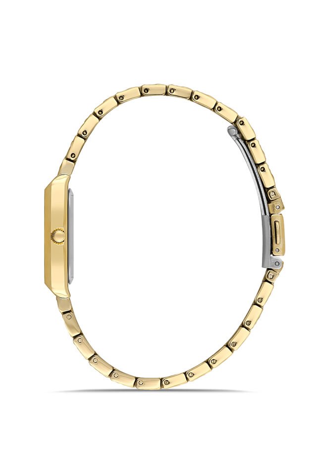 Ferro FL21599AWT-B6 Quartz Çelik Altın Rengi Yeşil Kadran 22 mm Kadın Kol Saati