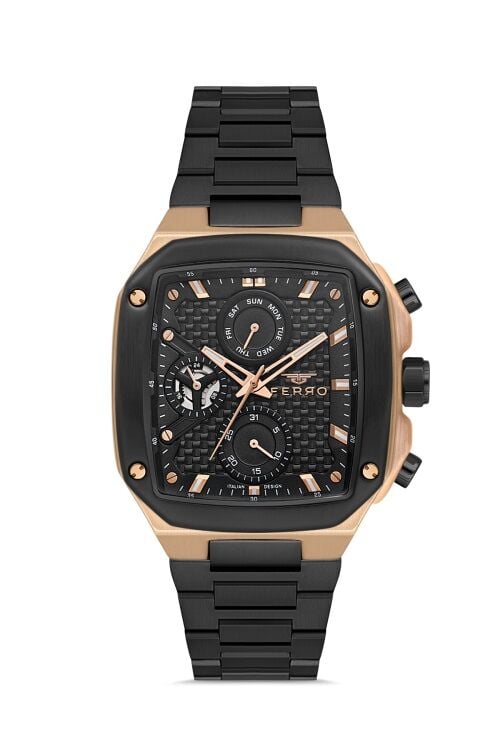 Ferro FM11485A-R Quartz Çelik Siyah 40 mm Erkek Kol Saati