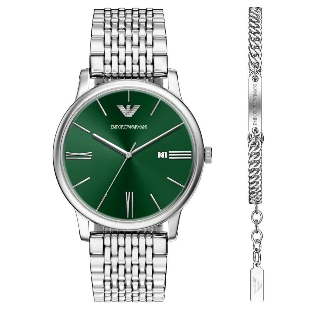 Emporio Armani AR80087SET Erkek Kol Saati ve Bileklik Seti