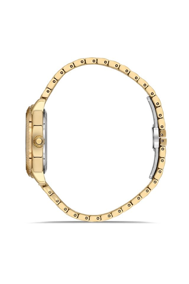 Ferro FL21632AWT-B2 Quartz Çelik Altın Rengi Siyah Kadran 32 mm Kadın Kol Saati