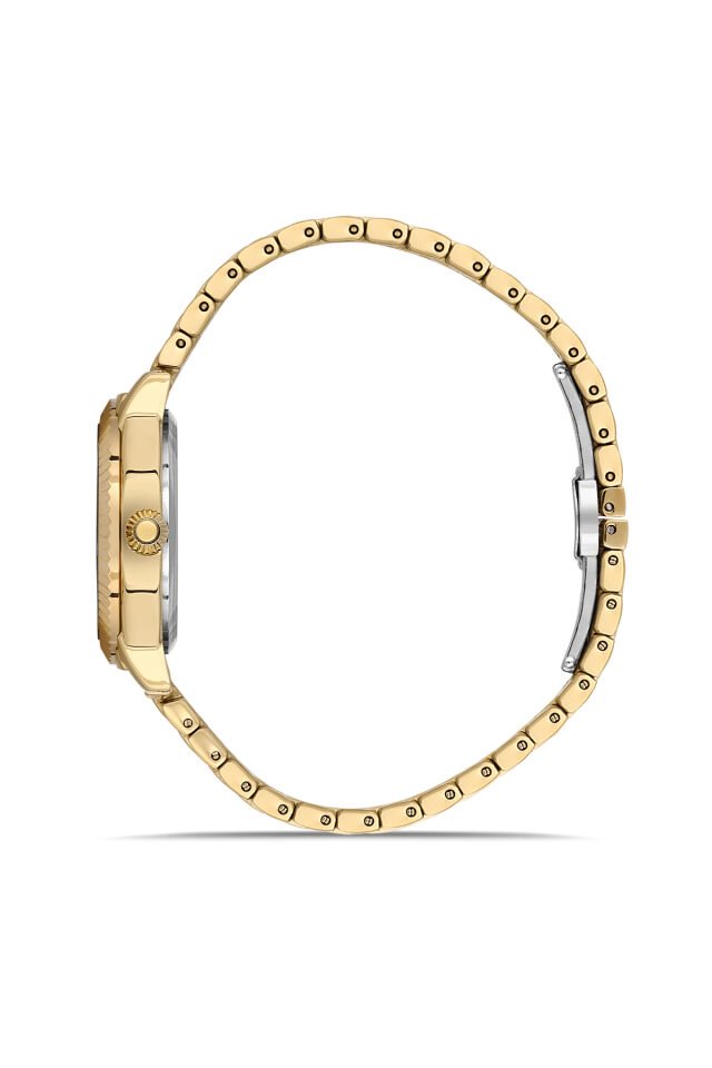 Ferro FL21632AWT-B2 Quartz Çelik Altın Rengi Siyah Kadran 32 mm Kadın Kol Saati