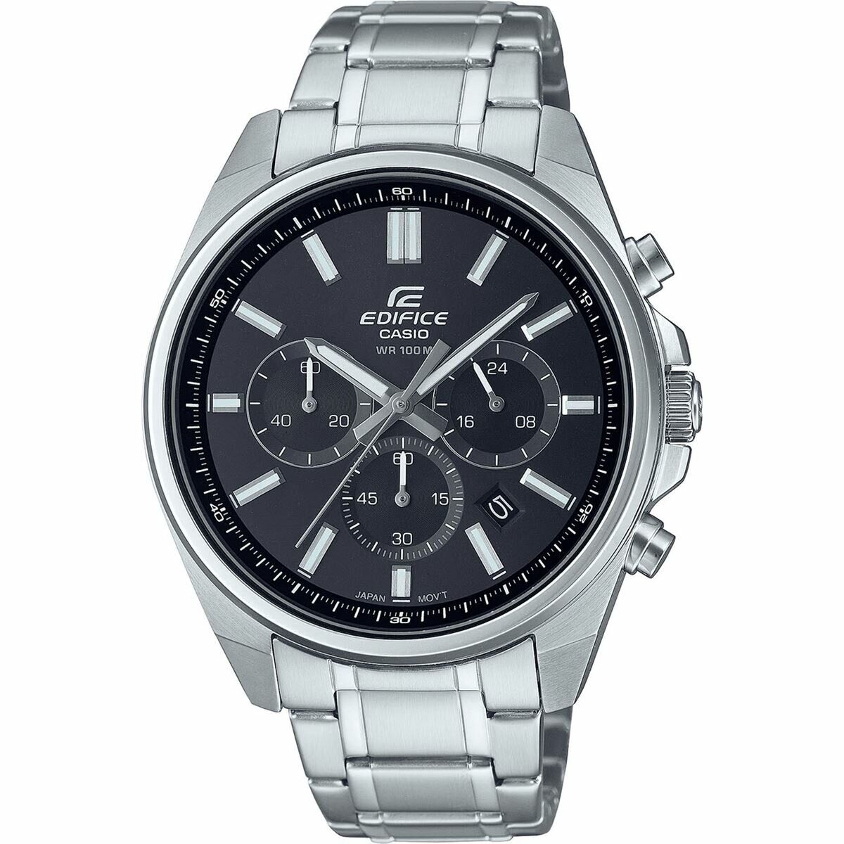 Casio EFV-650D-1AVUDF Edifice Quartz Çelik Gri Siyah Kadran 10 ATM 44 mm Erkek Kol Saati