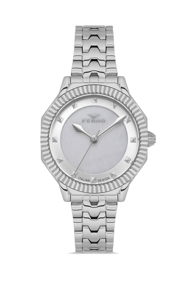 Ferro FL21632AWT-A Quartz Çelik Gri 32 mm Kadın Kol Saati