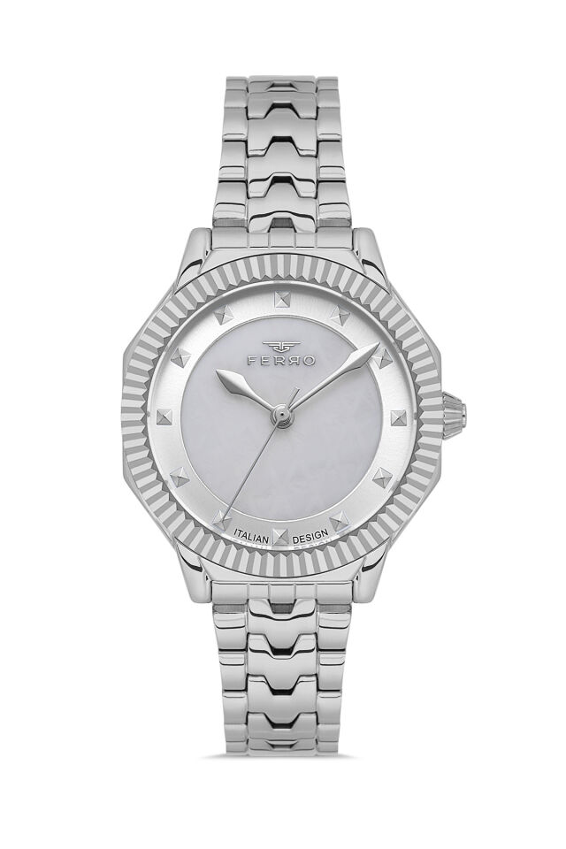 Ferro FL21632AWT-A Quartz Çelik Gri 32 mm Kadın Kol Saati