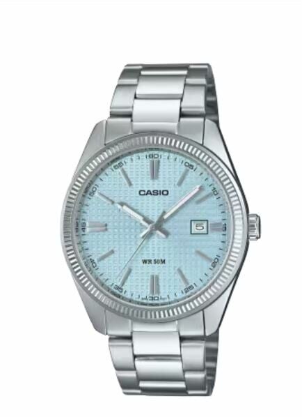 Casio MTP-1302PE-2AVDF Quartz Çelik Gri Mavi Kadran 39 mm Erkek Kol Saati