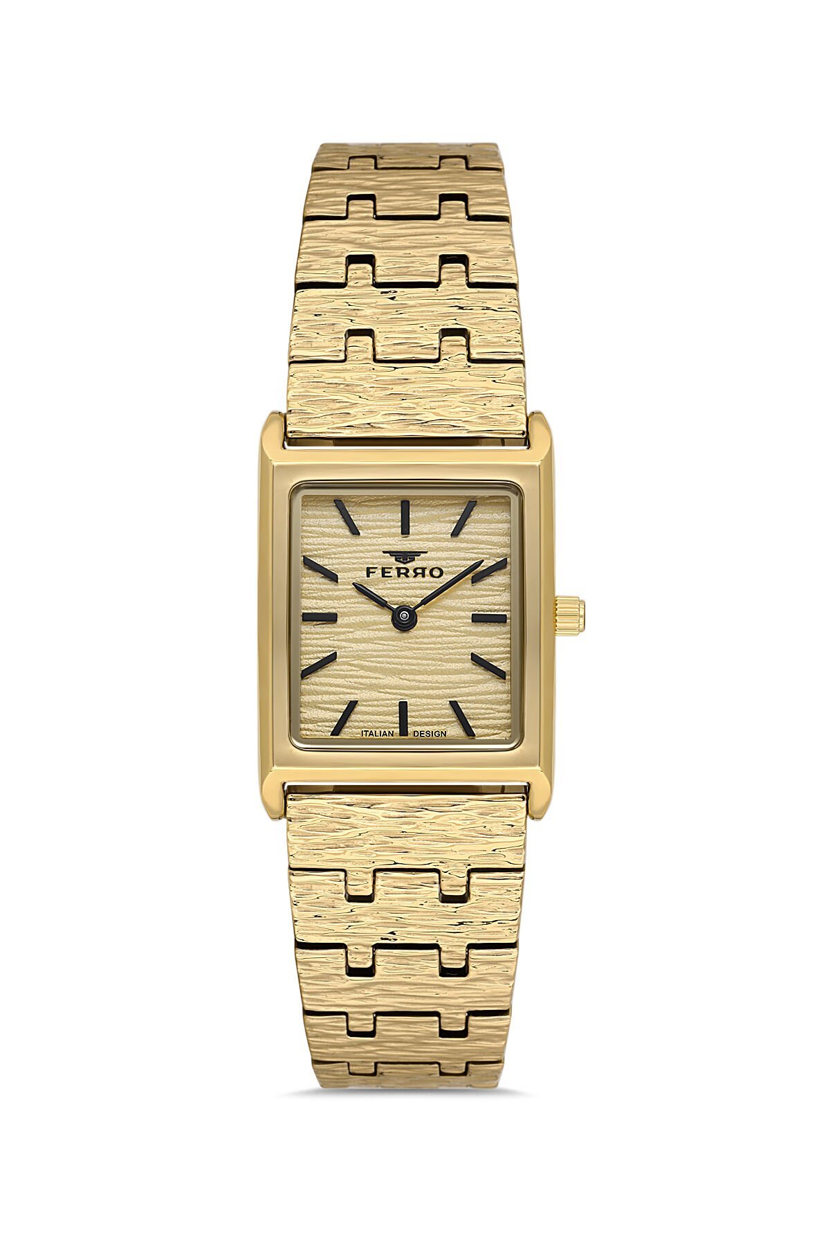 Ferro FL21599AWT-B4 Quartz Çelik Altın Rengi 22 mm Kadın Kol Saati