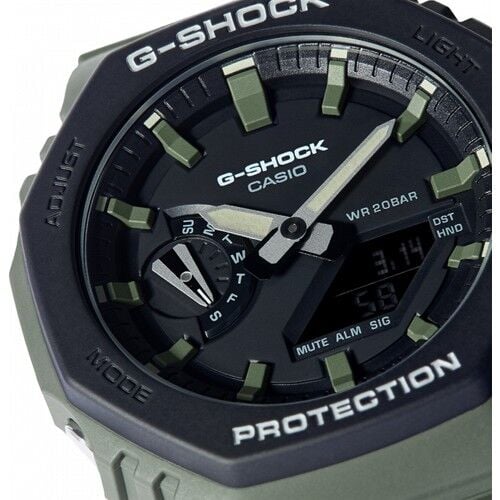 Casio G-Shock GA-2110SU-3ADR Quartz Silikon Yeşil Siyah Kadran 20 ATM 45 mm Erkek Kol Saati