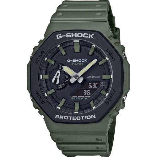 Casio G-Shock GA-2110SU-3ADR Quartz Silikon Yeşil Siyah Kadran 20 ATM 45 mm Erkek Kol Saati