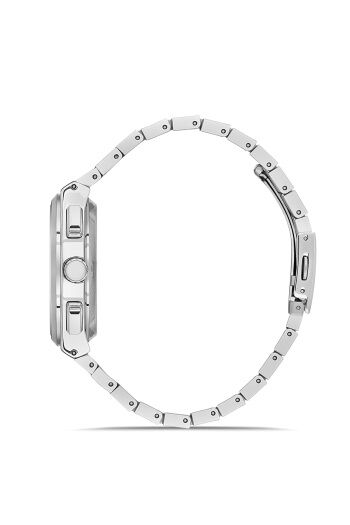 Ferro Gümüş Çelik Kordon Erkek Kol Saati FM11452A-A2 Fonksiyonları Aktif 3ATM Su Geçirmez