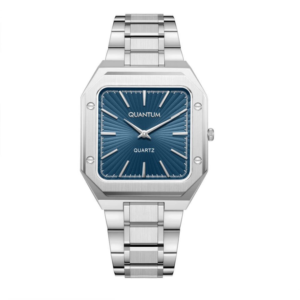 Quantum HNG1289.390 Quartz Çelik Gri Lacivert Kadran 10 ATM 41 mm Erkek Kol Saati
