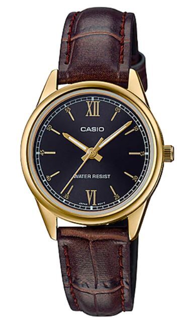 Casio LTP-V005GL-1B2UDF Quartz Deri Kahverengi Siyah 29 mm Kadın Kol Saati