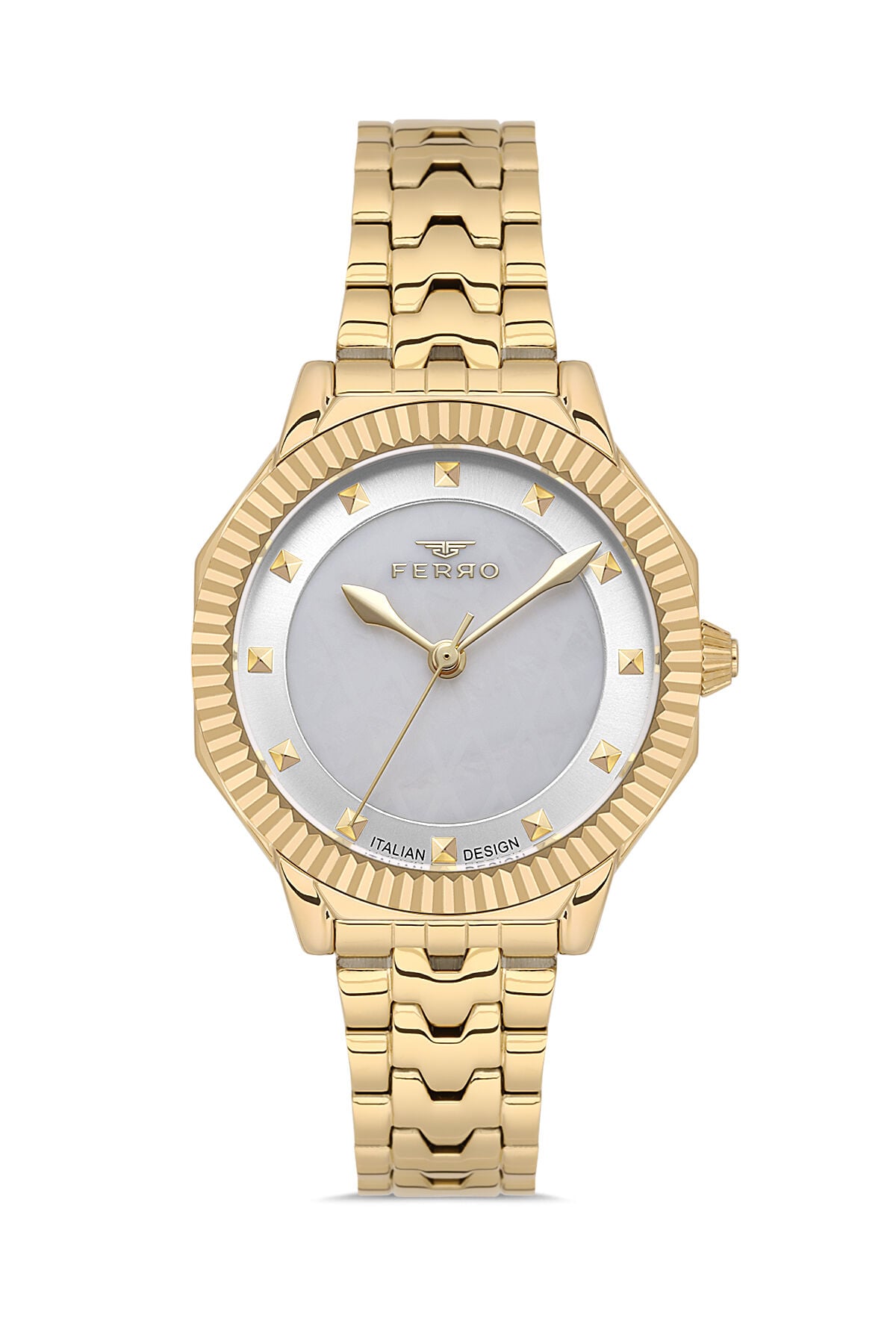 Ferro FL21632AWT-B Quartz Çelik Altın Rengi 32 mm Kadın Kol Saati
