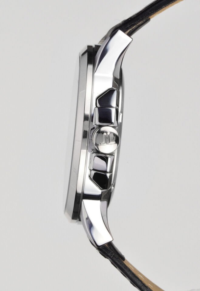 Jacques Lemans Sydney JL.1-1542G Quatz Deri Siyah Mavi Kadran 10 ATM 42 mm Erkek Kol Saati