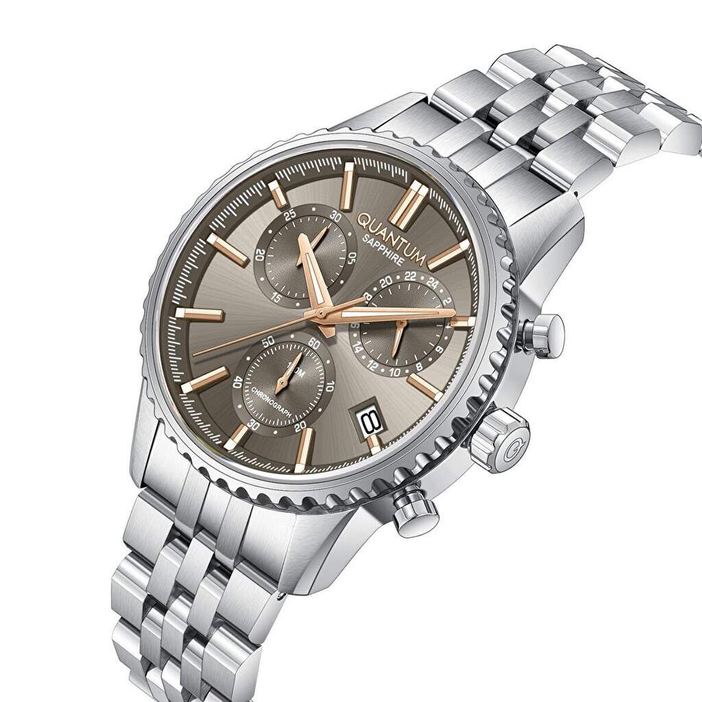 Quantum PWG1204.360 Quartz Çelik Gri Safir Cam 10 ATM 41 mm Erkek Kol Saati