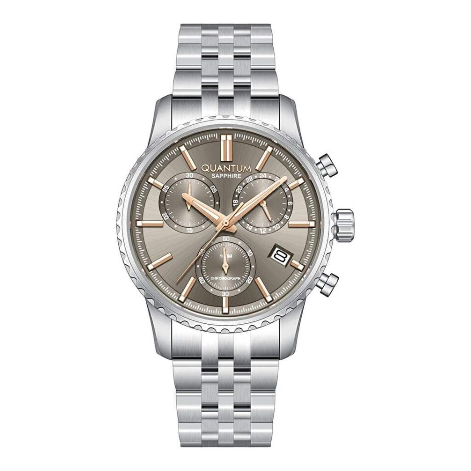 Quantum PWG1204.360 Quartz Çelik Gri Safir Cam 10 ATM 41 mm Erkek Kol Saati
