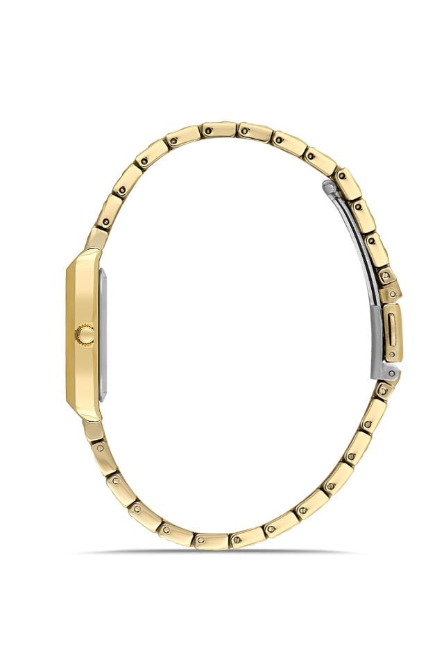 Ferro FL21599AWT-B2 Quartz Çelik Altın Rengi Siyah Kadran 22 mm Kadın Kol Saati