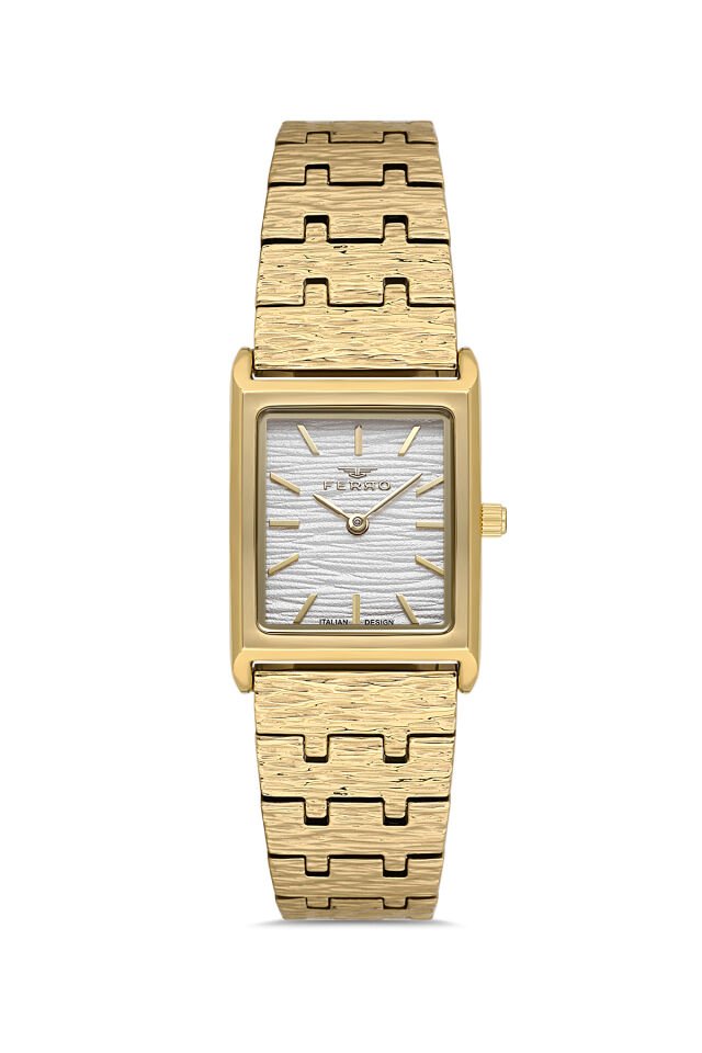 Ferro FL21599AWT-B Quartz Çelik Altın Rengi 22 mm Kadın Kol Saati