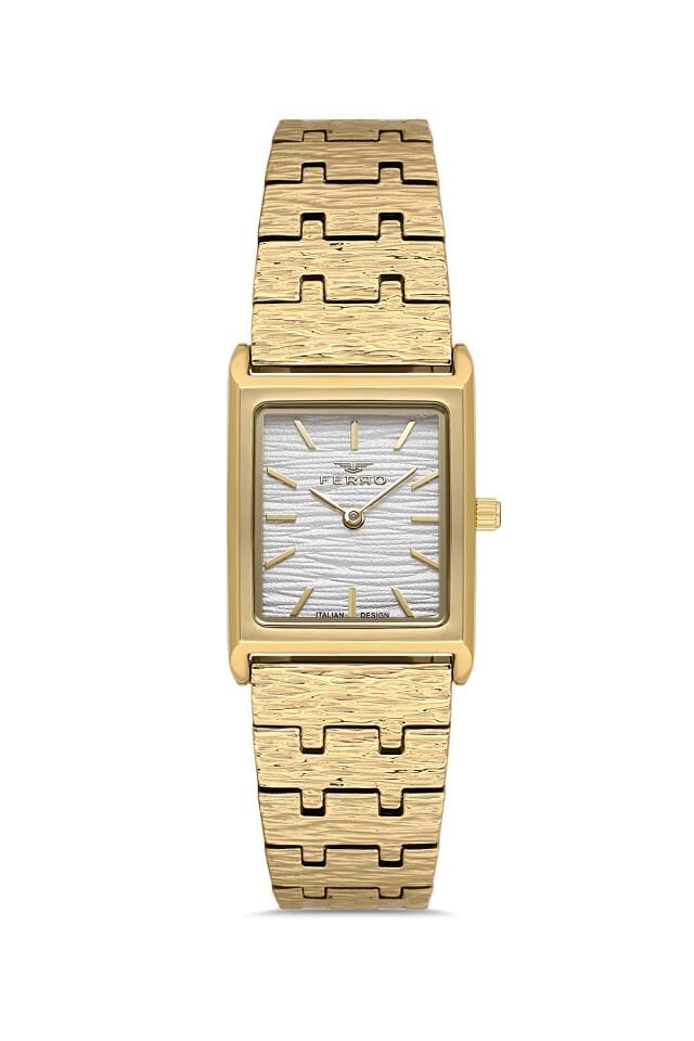 Ferro FL21599AWT-B Quartz Çelik Altın Rengi 22 mm Kadın Kol Saati