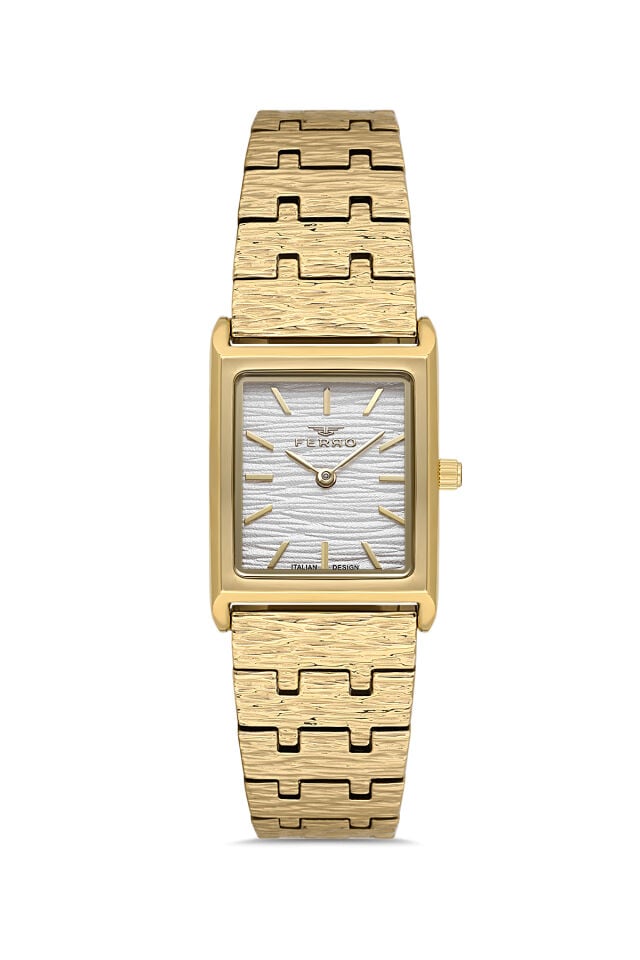 Ferro FL21599AWT-B Quartz Çelik Altın Rengi 22 mm Kadın Kol Saati