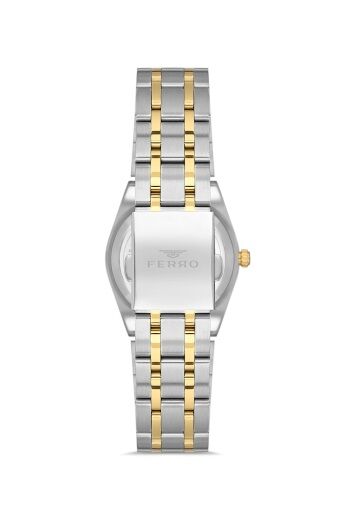 Ferro Quartz Çelik Altın/Gri 32 mm Kadın Kol Saati