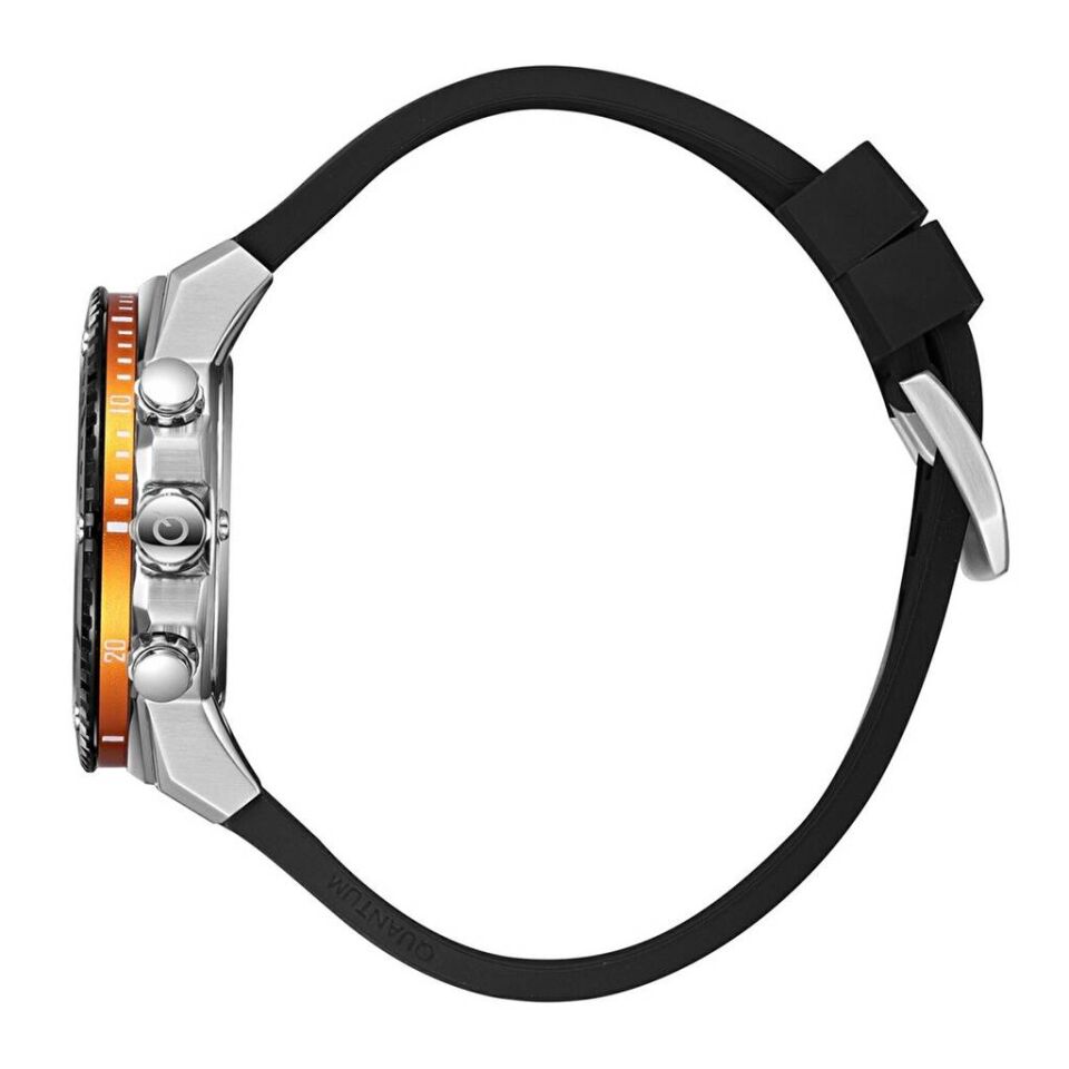 Quantum HNG1232.371 Quartz Silikon Siyah 43 mm 10 ATM Erkek Kol Saati