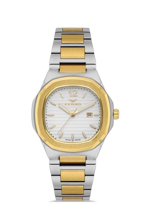 Ferro Gümüş Çelik Kordon Kadın Kol Saati FL21515A-D 3 ATM Su Geçirmez 2 Yıl Garantili HediyePaketli