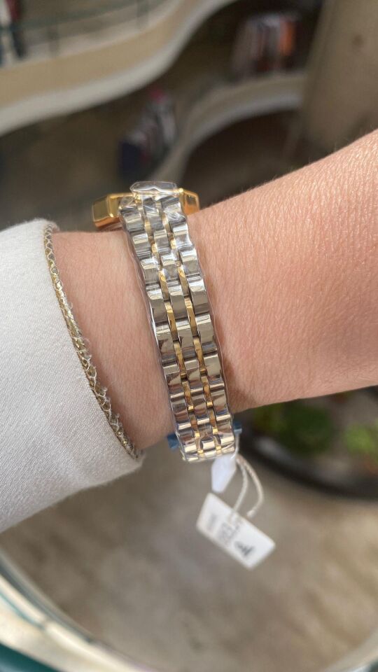 Ferro Quartz Çelik Altın/Gri 23 mm Kadın Kol Saati