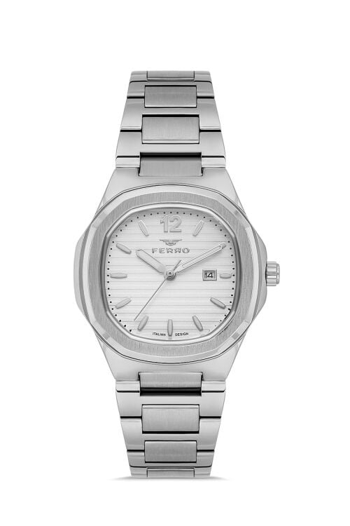 Ferro Quartz Çelik Gri 24 mm Kadın Kol Saati