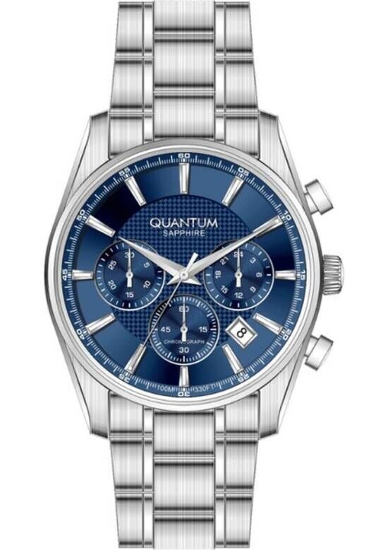 Quantum PWG1238.290 Quartz Çelik Gri Lacivert Kadran 10 ATM 41 mm Erkek Kol Saati