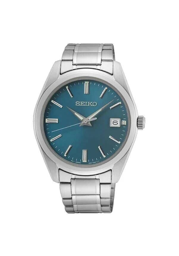 Seiko SUR525P Quartz Çelik Gri Mavi Kadran 40 mm Erkek Kol Saati