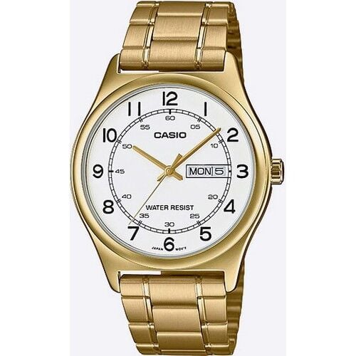 Casio MTP-V006G-7BUDF Quartz Çelik Altın Rengi Beyaz Kadran 38 mm Erkek Kol Saati
