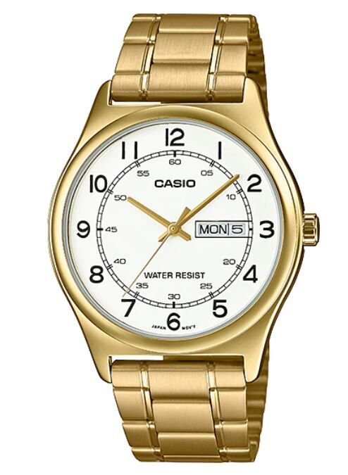 Casio MTP-V006G-7BUDF Quartz Çelik Altın Rengi Beyaz Kadran 38 mm Erkek Kol Saati
