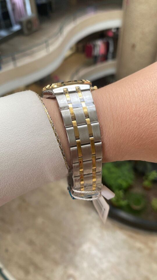 Ferro Quartz Çelik Rose Gri Lacivert Kadran 32 mm Kadın Kol Saati