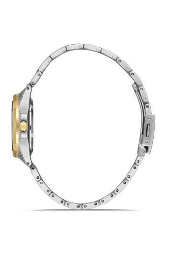 Ferro Quartz Çelik Altın/Gri Yeşil Kadran 24 mm Kadın Kol Saati