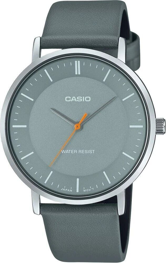 Casio MTP-VT04L-8EVDF Quartz Deri Gri 40 mm Erkek Kol Saati