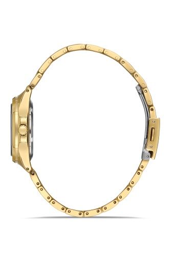 Ferro Quartz Çelik Altın Rengi 24 mm Kadın Kol Saati