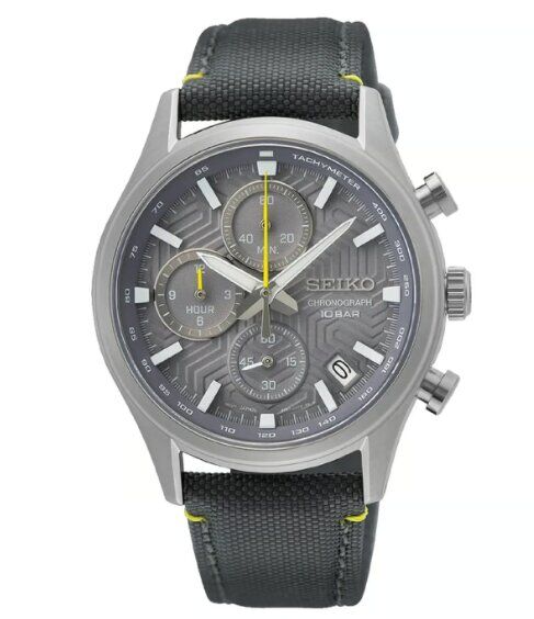 Seiko Kronograf SSB423P Quartz Nato Gri 10 ATM 40 mm Erkek Kol Saati