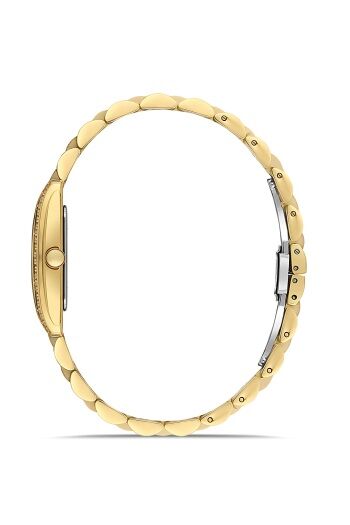 Ferro Sarı Çelik Kordon Kadın Kol Saati FL43005A-B6 3ATM Su Geçirmez 2 Yıl Garantili HediyePaketli