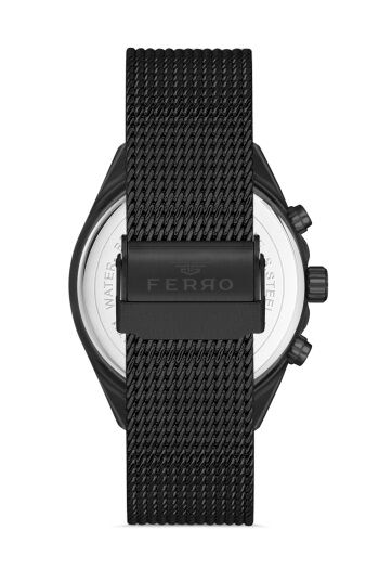 Ferro 46 mm Siyah Hasır Kordon Erkek Kol Saati FM31306C-G FM31306C-G
