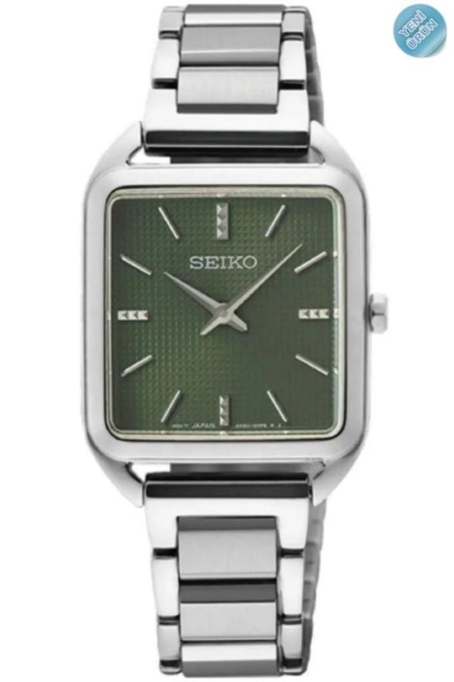 Seiko SWR075P Quartz Çelik Gri Yeşil Kadran 26 mm Kadın Kol Saati