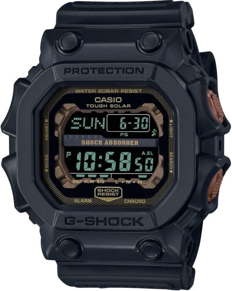 Casio GX-56RC-1DR Quartz Dijital Silikon Siyah 20 ATM 54 mm Erkek Kol Saati