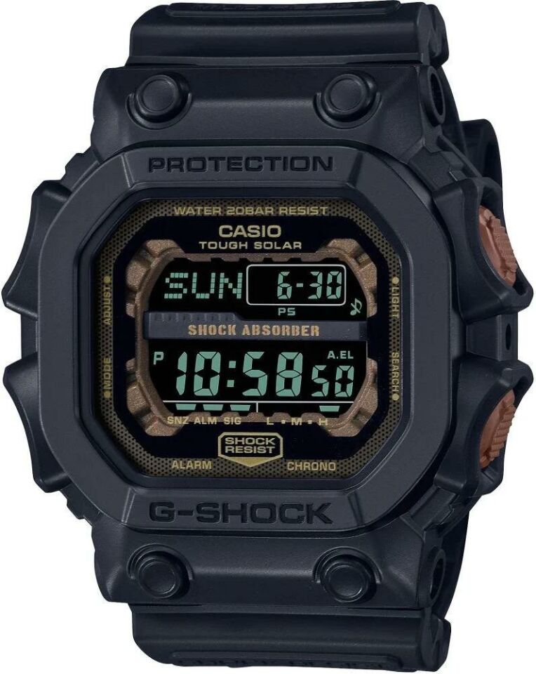 Casio GX-56RC-1DR Quartz Dijital Silikon Siyah 20 ATM 54 mm Erkek Kol Saati