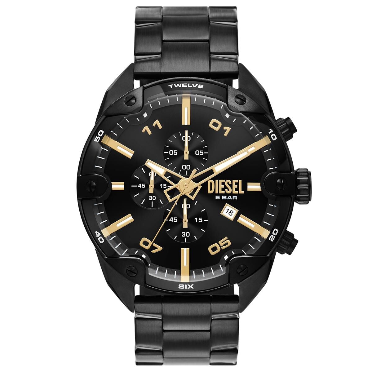 Diesel DZ4644 Quartz Çelik Siyah 49 mm Erkek Kol Saati