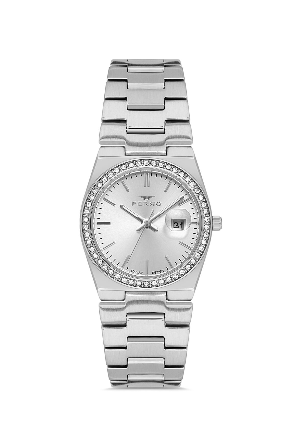 Ferro FL21596AWT-A Quartz Çelik Gri 30 mm Kadın Kol Saati