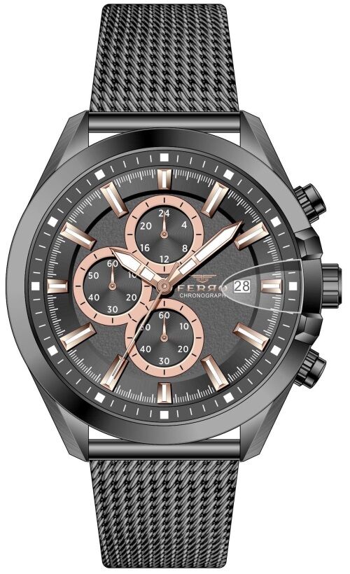 Ferro 46 mm Füme Hasır Kordon Erkek Kol Saati FM31306C-V FM31306C-V